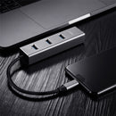 ROCK 4 in 1 Type-c to 3 Female USB 3.0 RJ45 OTG Adapter Smart Hub Docking Station for Mobile Phone Tablet PC