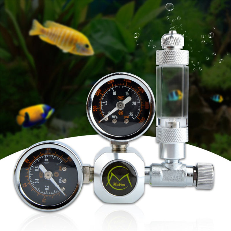 Aquarium System Dual Gauge CO2 Pressure Regulators Bubble Counter Solenoid Valve
