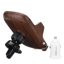Wood Grain 10W Car Automatic Clamping Wireless Fast Charger Phone Holder Mount for iPhone XS XR X