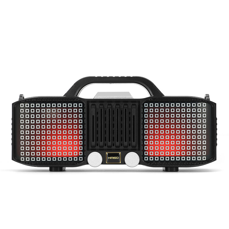 Portable LED Light bluetooth 5.0 Speaker Super Bass Multiple Mode Loudspeaker with Mic