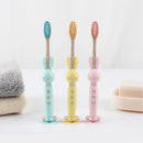3PCS Children's Toothbrush Cartoon Rabbit Antiskid Handle Soft Hair Tooth Protection Baby Toothbrush