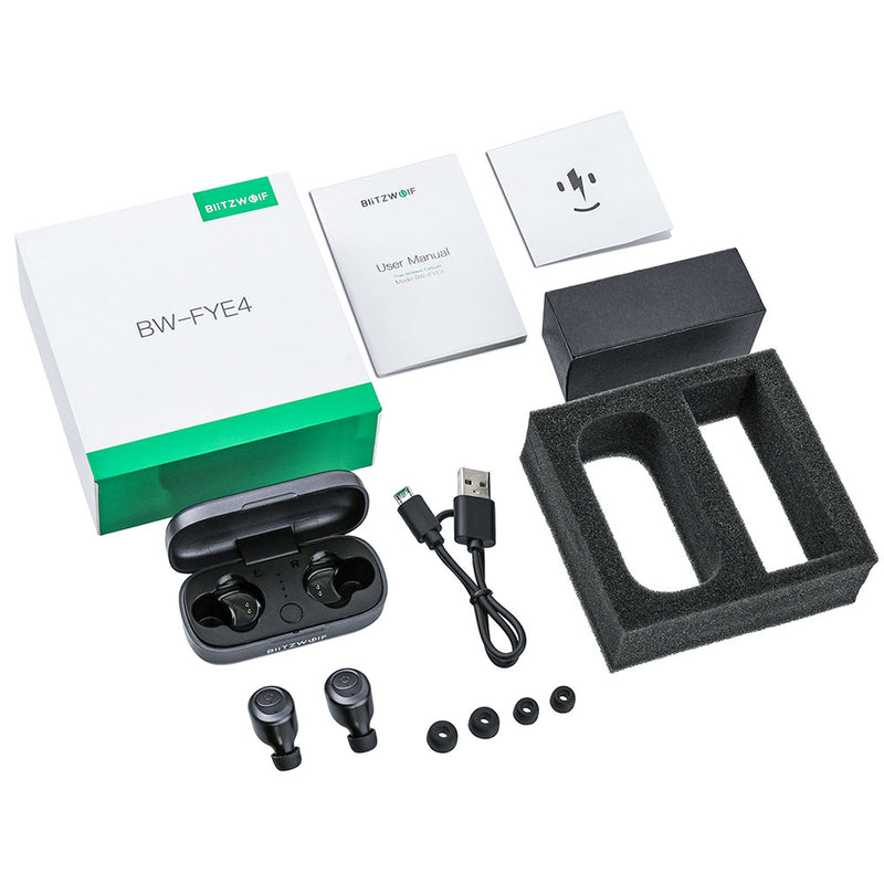 Blitzwolf BW-FYE4 True Wireless Stereo Earphone bluetooth 5.0 Mini Headphone With Charging Box
