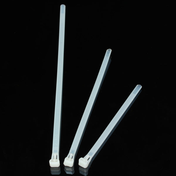 Suleve ZT06 100pcs Releasable Nylon Cable Core Wire Zip Ties Strap Strips 150/200/300mm Length