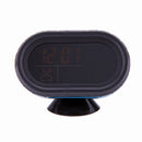 TS-7009VD Digital Voltage Thermometer Luminous Clock Thermometer Temperature Display Voltage Monitor 12/24H