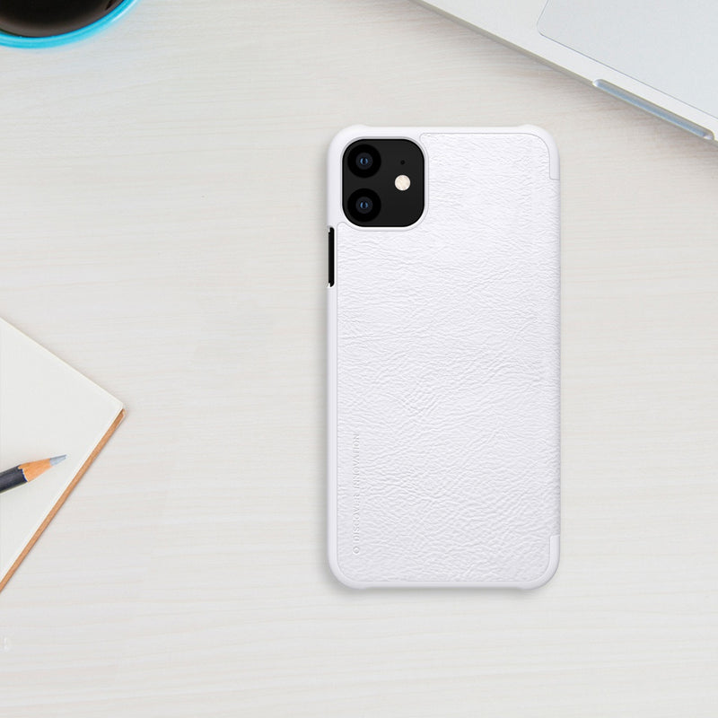 NILLKIN Flip Shockproof Card Slots Holder Full Cover PU Leather PC Protective Case for iPhone 11 6.1 inch