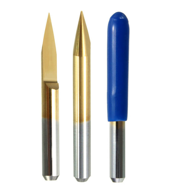 3.175mm Shank 30 Degree 0.2mm Titanium Coated Carbide PCB Engraving CNC Bit Router Tool