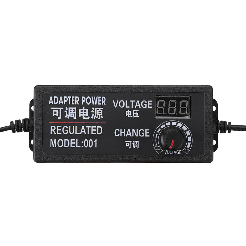 AC DC Adjustable Power Adapter Supply Plug 3-24V 2A 48W Speed Control Volt Display