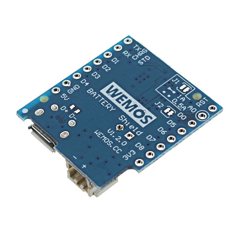 5pcs Wemos Battery Shield V1.2.0 For Wemos D1 Mini Single Lithium Battery Charging & Boost Module