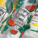 Borosilicate Glass Flamingo Fruit Pattern Anti-High Temperature Glass Cup Water Bottle