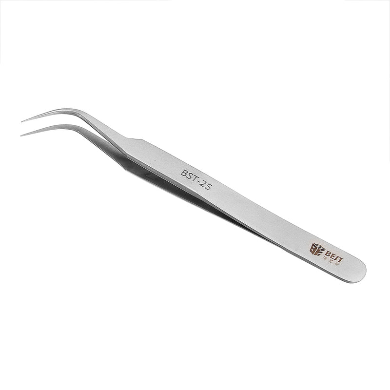 BEST BST-25 High-end Precision Tweezer Anti-skid Plus Hard High Toughness Curved Tweezers