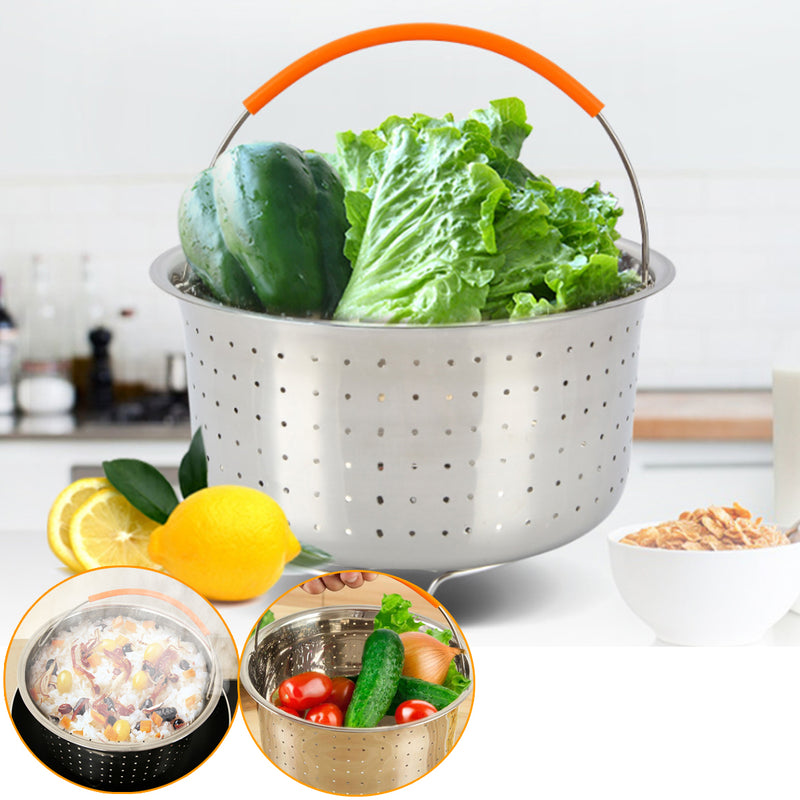 304 Stainless Steel Steam Steamer with Handle For Instant Pot Rice Pressure Cooker
