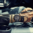 MEGIR 2108 Luxury Big Dial Chronograph Business Style Stainless Steel Men Watch Quartz Watch