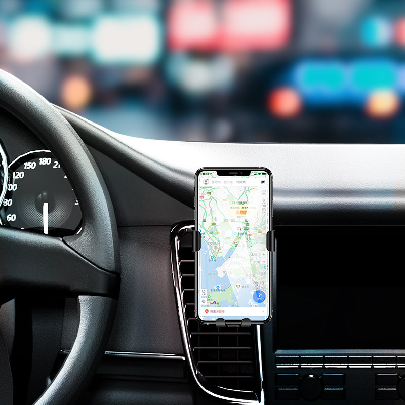 USAMS US-ZJ052 Universal Automatic Smartphone Car Air Vent Car Phone Holder for iPhone 11 Pro X XR XS Max 8 Plus for Samsung S9/S9+ S8 Note 9 - White