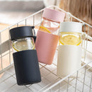 Fun Home 350ml Glass Water Bottle Insulation Vacuun Cup Drinking Mug With Silicone Cover from xiaomi youpin