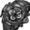 BREAK 5601 Multifunction Men Watch Military Style Rubber Strap Quartz Movement Watch