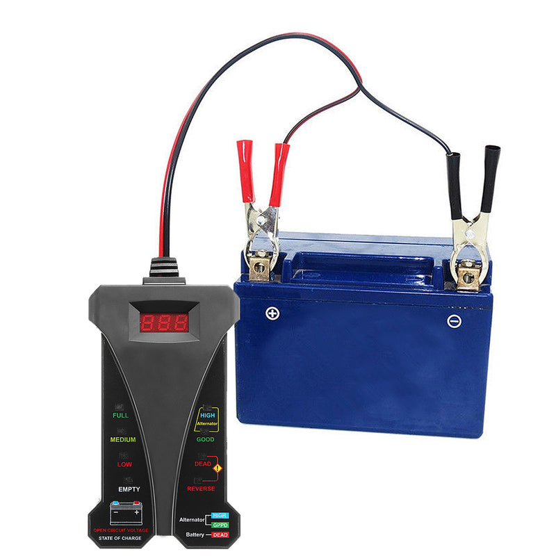 Digital Battery Tester 12V Charging Circuit Analyzer Tool For ATV Motorcycle E-bike