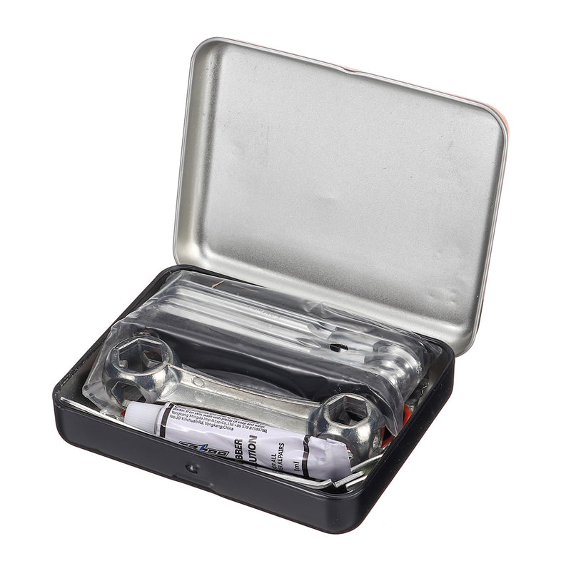 7 in 1 Portable Bicycle Combination Tools Multifunctional High Hardness Alloy Steel Repair Tools Kit for Bicycle Bike Cycling