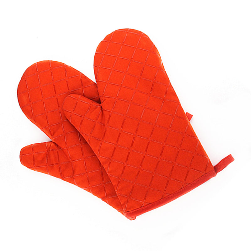 KCASA KC-PG02 1Pcs Silicone Coating Oven Mitts Microwave Oven BBQ Heat Resistant Pot Holder Gloves