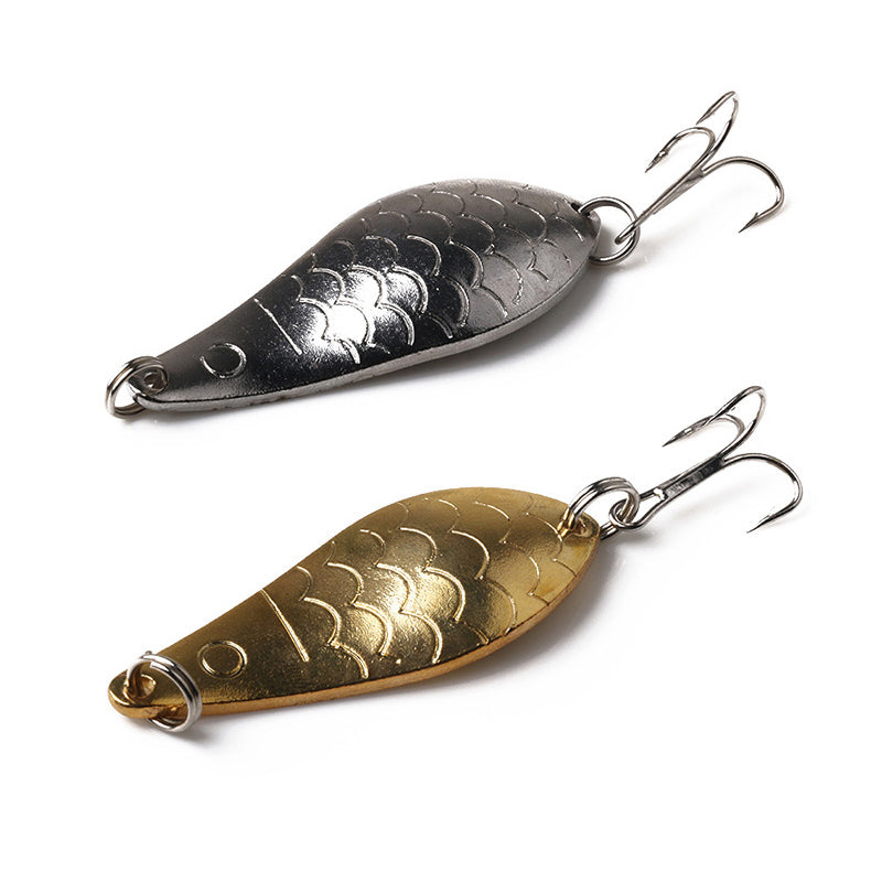 ZANLURE 10pcs/set Metal Sequins Fishing Lure Spoon Bait Set Treble Hooks With Box Fishing Tackle