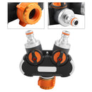 Universal 2 Way Hose Faucet Manifold Water Segregator for 3/4" 1/2" Garden Tap Splitter Water Pipe Divider Hose Quick Connector Nozzle Shut Off Control EU/US Standard