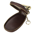 Car Remote Keychain Holder Case Bag Cowhide Leather Crocodile Claw Zipped Purse
