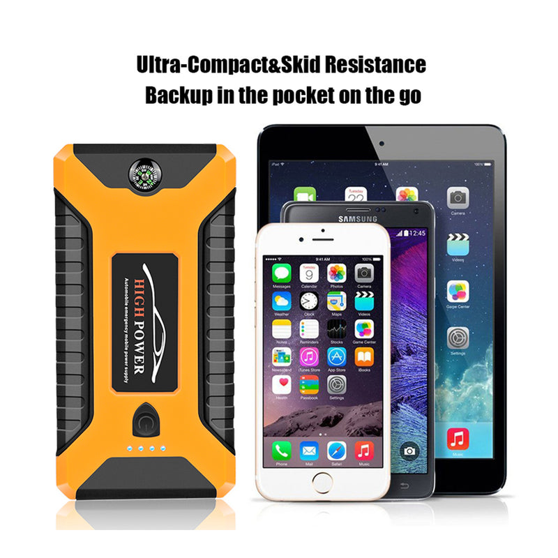 98600mAh 12V Car Jump Starter Multifunction Portable 4USB Power Bank Emergency Battery Booster Clamp 600A Auto Power Bank