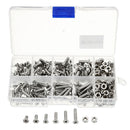 Suleve M4SP2 M4 Stainless Steel Phillips Flat Head Screws Bolts Nuts Assortment Kit 250Pcs