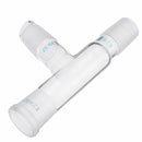 29/32 75 Degree Three-way Borosilicate Glass Distillation Adapter Connector Distilling Tube w/ Standard Ground Taper Joints