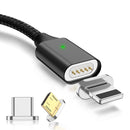 RAXFLY 2.1A Magnetic Braided Micro USB Fast Charging Data Cable 2M For Xiaomi Redmi Note 5 5 Plus S7