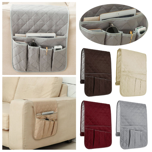 Sofa Couch Desktop Armrest Organizer TV Remote Control Holder Storage Bag Pouch Pocket
