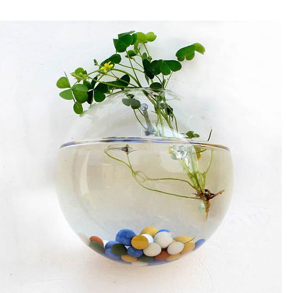 Creative Wall Hanging Transparent Glass Vase Hydroponic Living Room Home Decor