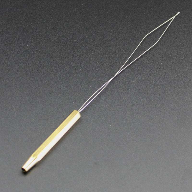 ZANLURE 06 14cm Stainless Steel Brass Bobbin Threader Winder Fly Fishing Tying Tool