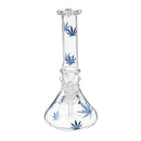 7.28" Reusable H ookah Water Pipe B ong Glass Beaker Filter Clear Shisha T obacco Straw