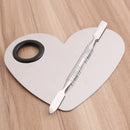 Heart-shaped Nail Art Dish Mixing Color Palette Spatula Makeup Cosmetic Blending Tools Manicure