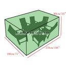 Waterproof Motorcycle Garden Rectangular Rain Furniture Set Cover Shelter