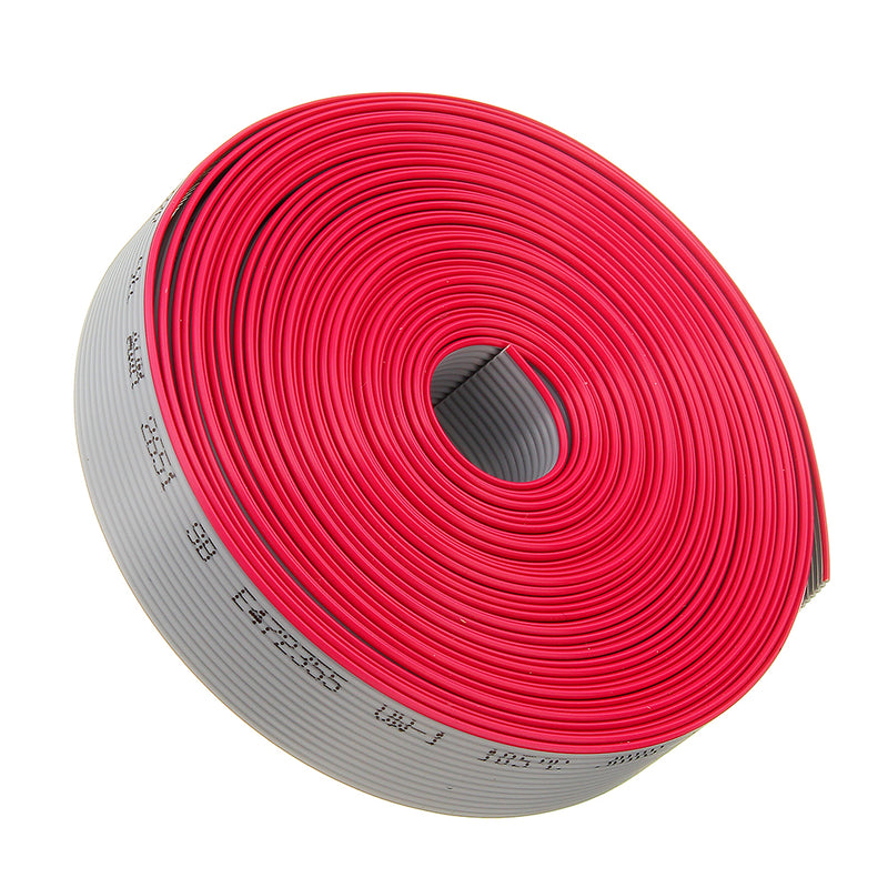 5M 1.27mm Pitch 14 Pin 14P Grey Gray Flat Ribbon Data Cable Wire Connector AWG28 300V