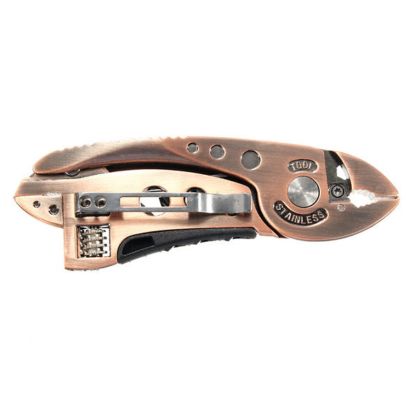 DANIU Bronzed Multitool Adjustable Wrench Jaw+Screwdriver+Pliers Multitool Set