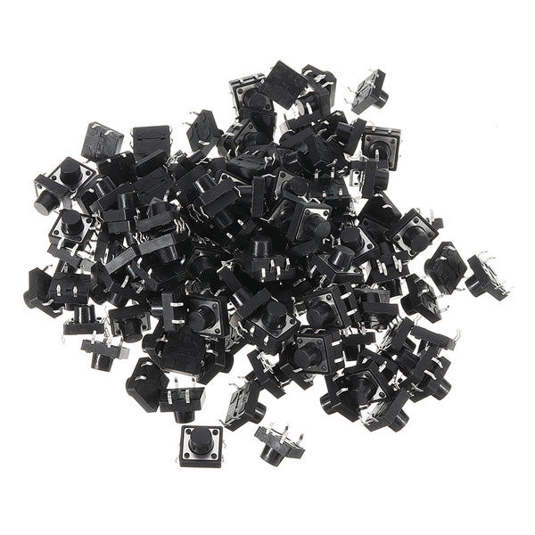 100pcs Momentary Tactile Push Button Switch 12x12x8mm