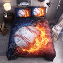 3 PCS Bedding Sets Ball Sports Quilt Cover Pillowcase For Queen Size