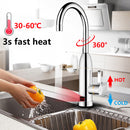 220V 3kW Instant Electric Hot Faucet Fast Water Heater Bathroom Kitchen Tap LED Display