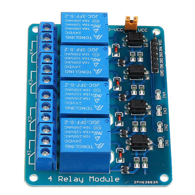 5pcs Geekcreit 24V 4 Channel Relay Module For  PIC ARM DSP AVR MSP430