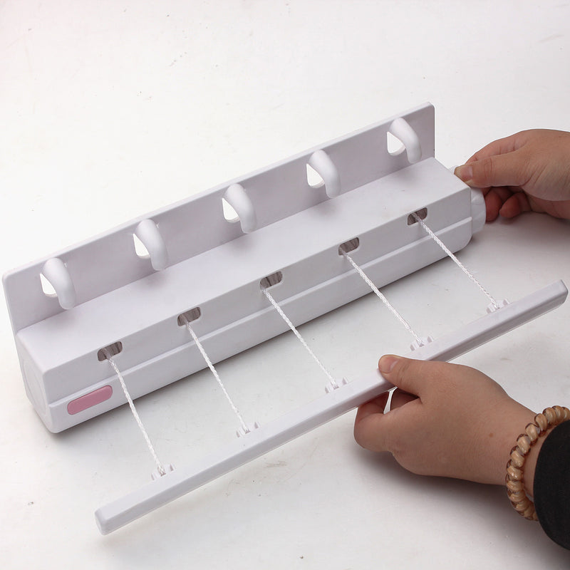 18m Wall Mounted Washing Clothes Laundry 5 line Airer Dryer Retractable Cloth Hanger