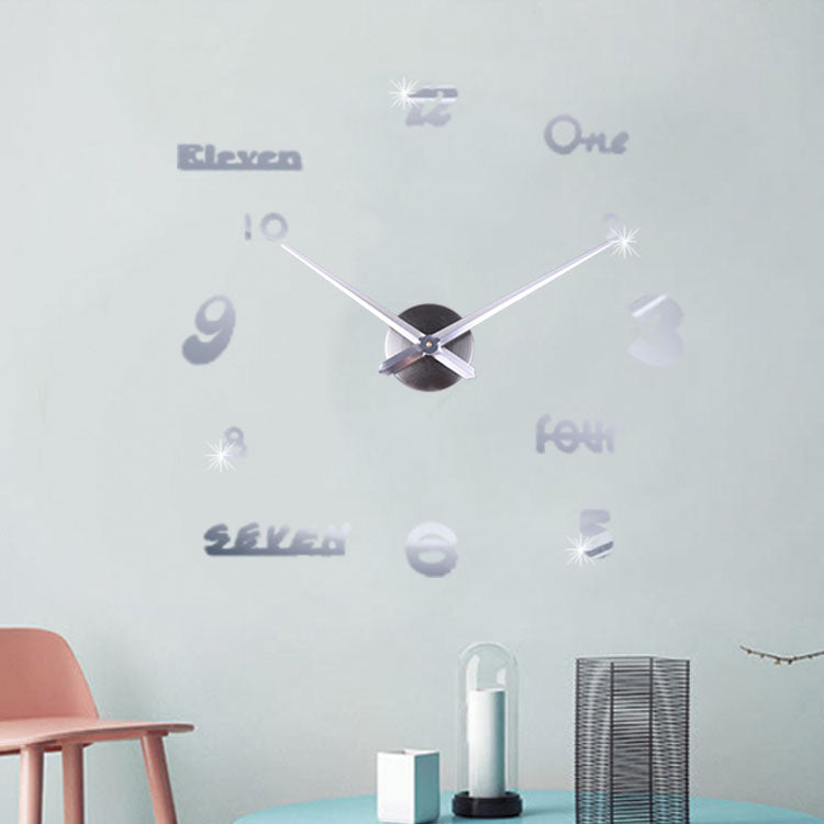 Emoyo JM026 Creative Large DIY Wall Clock Modern 3D Wall Clock With Mirror Numbers Stickers For Home Office Decorations