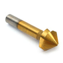 Drillpro 6pcs 3 Flute Titanium Chamfer 90 Degree Chamfering End Mill Cutter Countersink Drill Bit