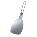 Alocs TW-301 Portable Folding Pan Cake Turner Picnic Food Rice Spoon Ladle Stainless Steel Aluminum Tableware