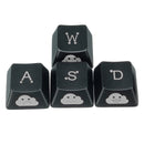 WASD + Direction Translucent Light-transmitting ABS Keycaps