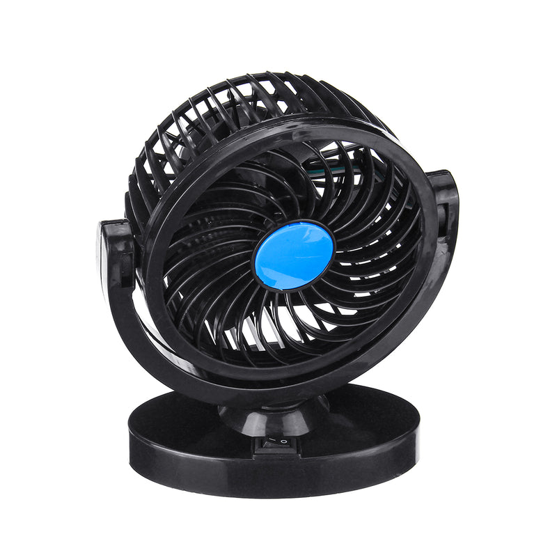 DC 12V/24V 360 All-Round Mini Auto Air Cooling Fan Adjustable Low Noise