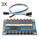 3Pcs TM1638 Chip Key Display Module 8 Bits Digital LED Tube AVR