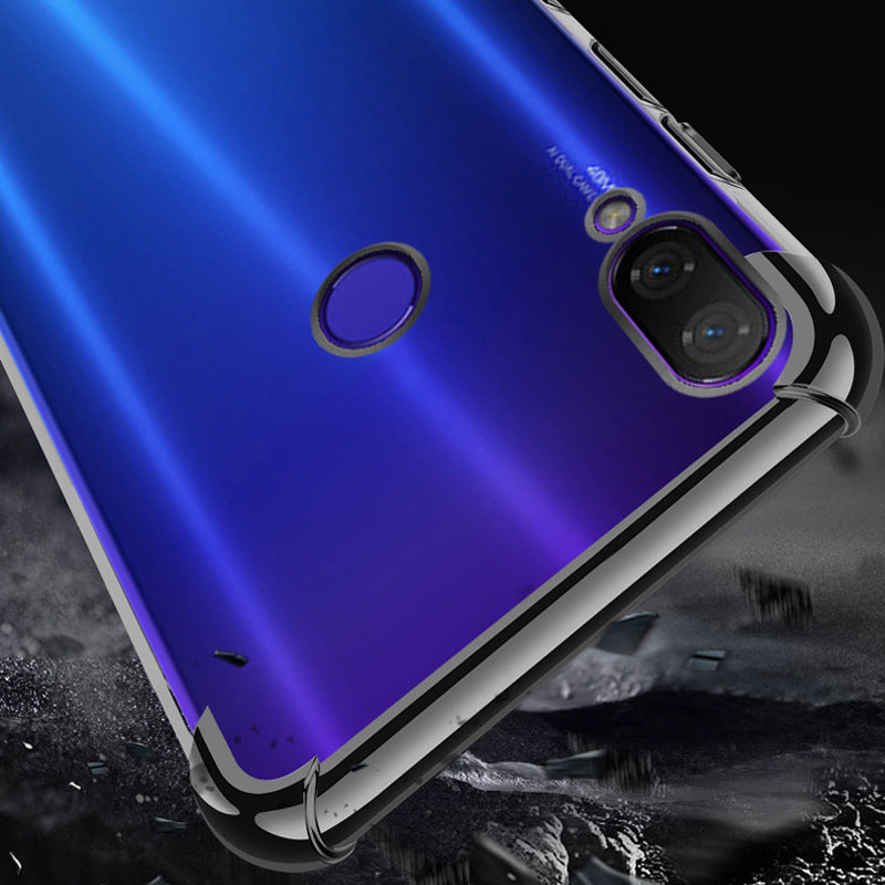 Bakeey Transparent Shockproof Plating Soft TPU Protective Case For Xiaomi Redmi Note 7 / Redmi Note 7 Pro
