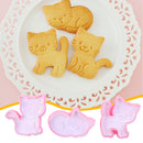 3Pcs/Set Cat Cookie Biscuit Plunger Cutter Fondant Cake Mold Baking Mould Kitchen Tools